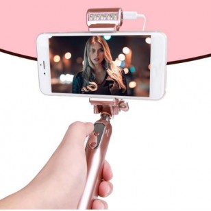 foldable with led light wireless selfie stick